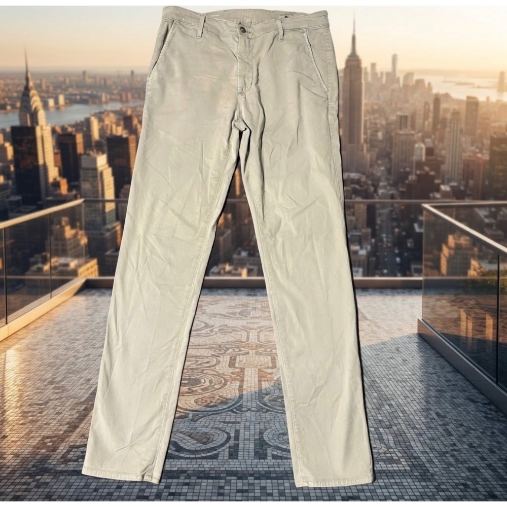 AG Adriano Goldschmied Marshall Trouser Mens 34x34 Tan Slim Fit Chino Pants